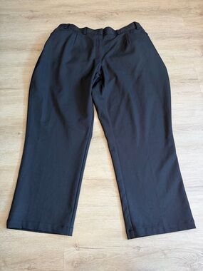 OOBE Womens Dress Pants Size 20 Black Flat Front Straight Leg Career Workwear